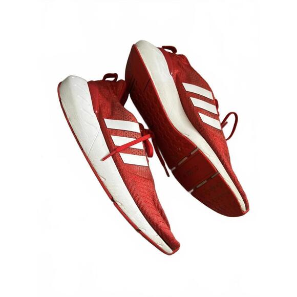 FALL CLEARANCE Mens Adidas Red Athletic Slip On Sneakers - Picture 3 of 6